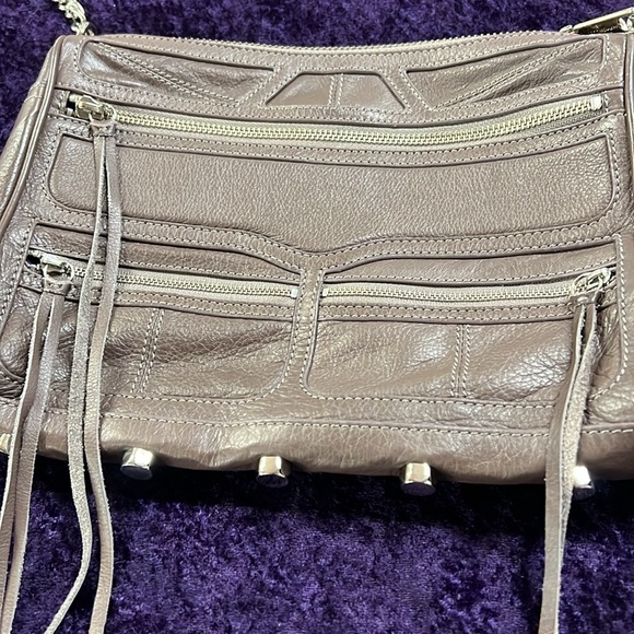 Rebecca Minkoff Leather Crossbody Bag with Detachable Chain Strap - Picture 4 of 15